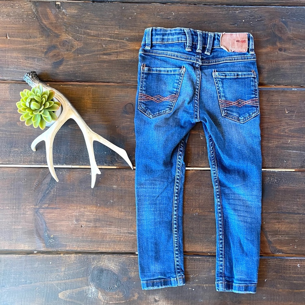 Zara skinny Jean + Gap striped tee